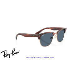Ray-Ban ClubMaster Reverse Striped Havana On Rose Gold | Ray-Ban en Cent