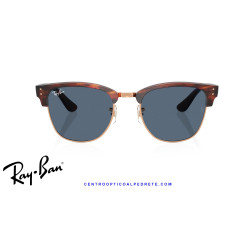 Ray-Ban ClubMaster Reverse Striped Havana On Rose Gold | Centro Óptico Alpedrete