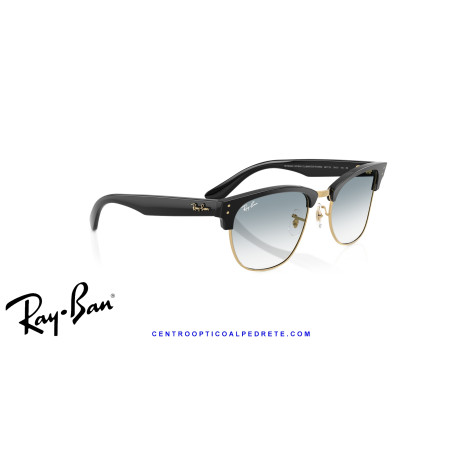 Gafas de sol Ray-Ban ClubMaster Reverse Black On Gold | Centro Óptico Alpedrete