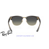 Ray-Ban ClubMaster Reverse Transparent Dark Grey On Gold | Ray-Ban at Ce