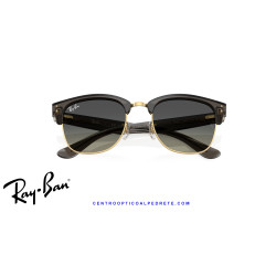 Ray-Ban ClubMaster Reverse Transparent Dark Grey On Gold | Ray-Ban at Ce
