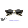 Ray-Ban ClubMaster Reverse Transparent Dark Grey On Gold | Ray-Ban at Ce