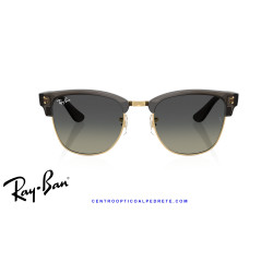 Ray-Ban ClubMaster Reverse Transparent Dark Grey On Gold | Ray-Ban at Ce