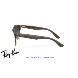 Ray-Ban ClubMaster Reverse Transparent Dark Grey On Gold | Ray-Ban at Ce