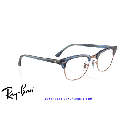 Ray-Ban ClubMaster Striped Blue  | Ray-Ban en Centro Óptico Alpedrete.