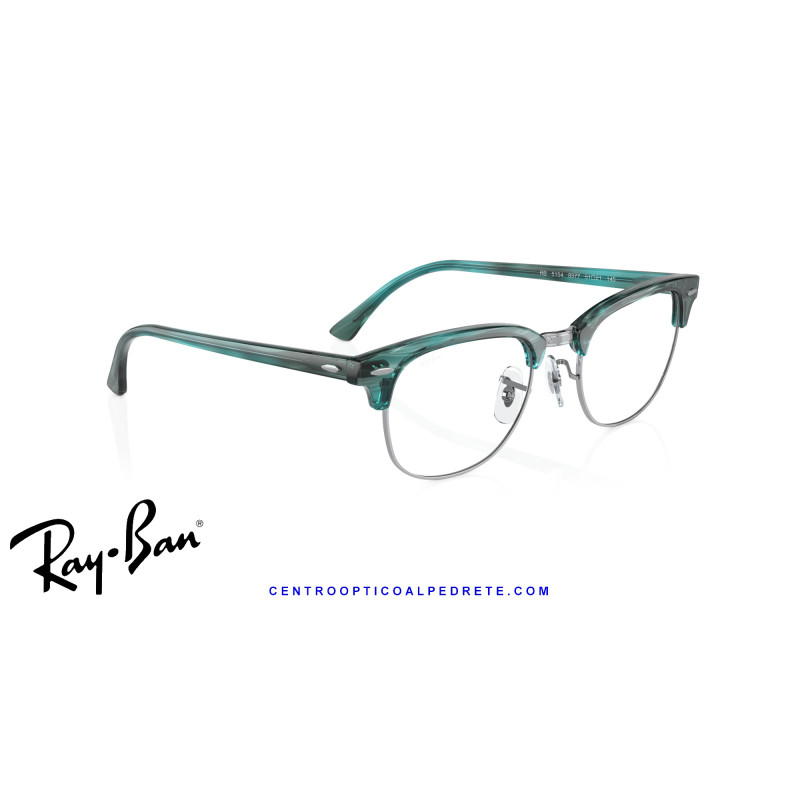 Ray-Ban ClubMaster Striped Green  | Ray-Ban at Centro Óptico Alpedrete