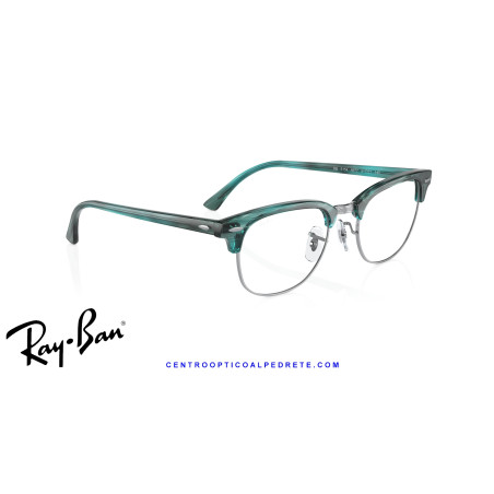 Ray-Ban ClubMaster Striped Green  | Ray-Ban at Centro Óptico Alpedrete