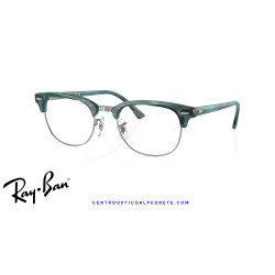 Ray-Ban ClubMaster Striped Green  | Ray-Ban at Centro Óptico Alpedrete