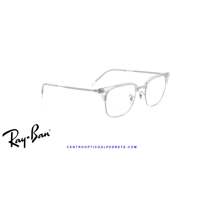 Ray-Ban New ClubMaster Transparent On Silver  | Ray-Ban at Centro Óptico Alpedre