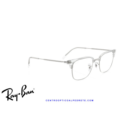 Ray-Ban New ClubMaster Transparent On Silver  | Ray-Ban at Centro Óptico Alpedre