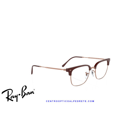 Ray-Ban New ClubMaster Bordeaux On Rose Gold  | Ray-Ban en Centro Óptico Alpedre