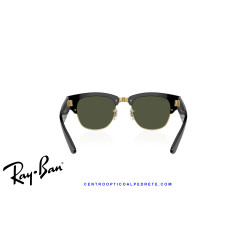 Gafas de sol Ray-Ban Mega ClubMaster Black On Gold con lentes G-15 Green
