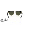 Gafas de sol Ray-Ban Mega ClubMaster Black On Gold con lentes G-15 Green