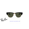 Gafas de sol Ray-Ban Mega ClubMaster Black On Gold con lentes G-15 Green