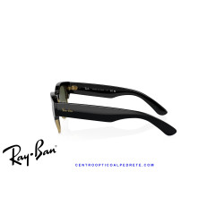 Gafas de sol Ray-Ban Mega ClubMaster Black On Gold con lentes G-15 Green