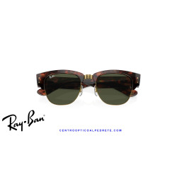 Ray-Ban Mega ClubMaster Tortoise On Gold Sunglasses with G-15 Green lenses