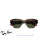 Ray-Ban Mega ClubMaster Tortoise On Gold Sunglasses with G-15 Green lenses