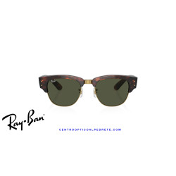 Ray-Ban Mega ClubMaster Tortoise On Gold Sunglasses with G-15 Green lenses