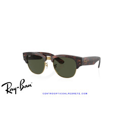 Ray-Ban Mega ClubMaster Tortoise On Gold Sunglasses with G-15 Green lenses