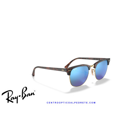 Gafas de sol Ray-Ban Clubmaster Havana On Gold | Blue Flash Originales