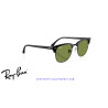 Gafas de sol Ray-Ban Clubmaster Matte Black On Black | Green Originales
