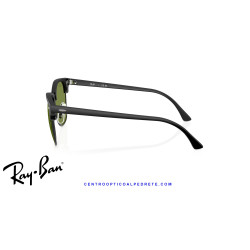 Gafas de sol Ray-Ban Clubmaster Matte Black On Black | Green Originales