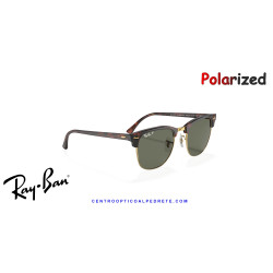 Ray-Ban CLUBMASTER Tortoise On Gold / PolarizadaG-15 Green Polar