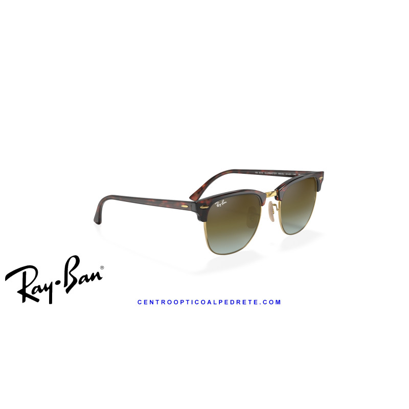 Gafas de sol Ray-Ban Clubmaster Red Havana | Green Gradient Flash Originales