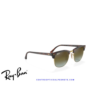 Gafas de sol Ray-Ban Clubmaster Red Havana | Green Gradient Flash Originales