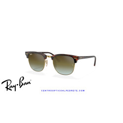 Gafas de sol Ray-Ban Clubmaster Red Havana | Green Gradient Flash Originales