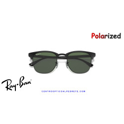 Gafas de sol Ray-Ban ClubMaster Metal Black con lentes G-15 Green Polarized