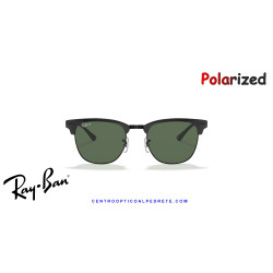 Gafas de sol Ray-Ban ClubMaster Metal Black con lentes G-15 Green Polarized