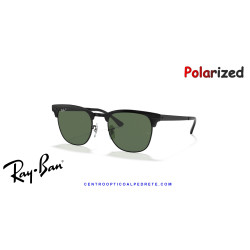 Gafas de sol Ray-Ban ClubMaster Metal Black con lentes G-15 Green Polarized