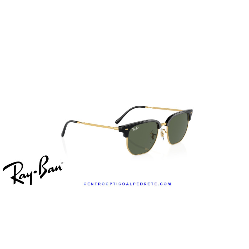 Gafas de sol Ray-Ban New ClubMaster Black On Gold | Centro Óptico Alpedrete