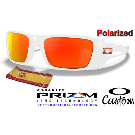Gafas Oakley Fuel Cell Custom España Polished White / Prizm Ruby Polarized (OO90