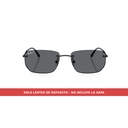 Lentes repuesto Gris Oscuro Polarizada RB3768 (002/81) | Centro Óptico Alpedrete