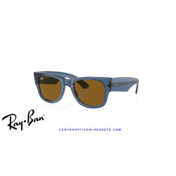 Ray-Ban Mega Wayfarer Transparent Blue | Ray-Ban at Centro Óptico Alpedr