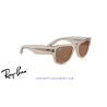 Ray-Ban Mega Wayfarer Transparent Light Brown Sunglasses with Dark Brown lenses