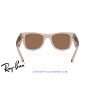 Ray-Ban Mega Wayfarer Transparent Light Brown Sunglasses with Dark Brown lenses