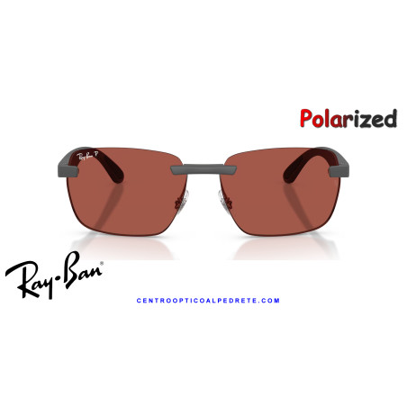 Gafas de sol Ray-Ban RB4470CH Gris Arena / Rojas Polarized S | 100% Original