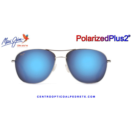 Maui Jim Cliff House Silver / Blue Hawaii MJ0247S-001 B247-17 | Gafas de Sol