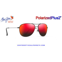 Maui Jim Cliff House Black Gloss / Hawaii Lava MJ0247S-004 RM247-02 | Sol