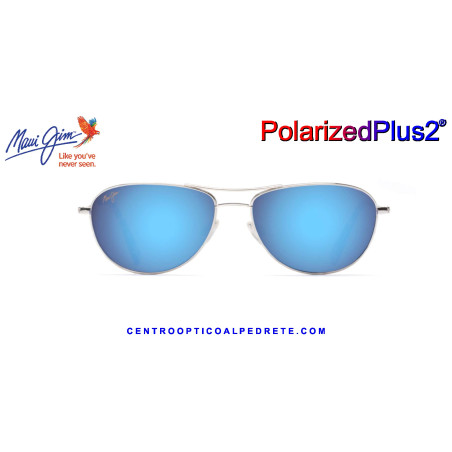 Maui Jim Baby Beach Silver / Blue Hawaii MJ0245S-001 B245-17 | Gafas de Sol