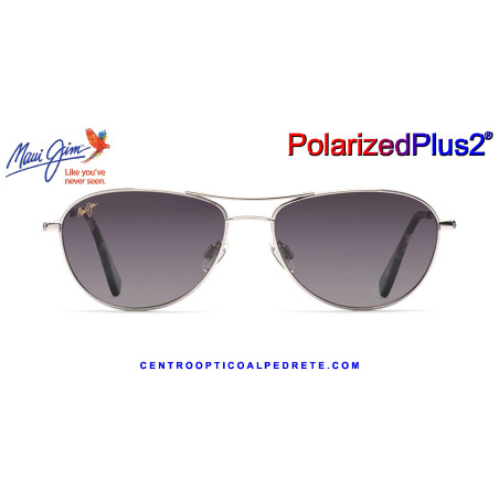 Maui Jim Baby Beach Silver / Neutral Grey MJ0245S-002 GS245-17 | Gafas de Sol
