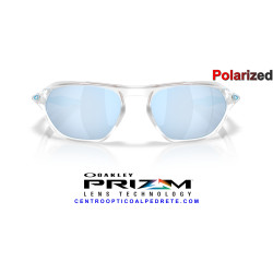 Oakley Cage Jacket Matte Clear / Prizm Deep Water Polarized (OO9537-02) | Graduable