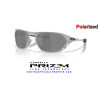 Oakley Cage Jacket X Silver / Prizm Black Polarized (OO9537-09) | Prescription Ready