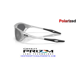 Oakley Cage Jacket X Silver / Prizm Black Polarized (OO9537-09) | Prescription Ready