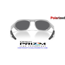 Oakley Cage Jacket X Silver / Prizm Black Polarized (OO9537-09) | Prescription Ready