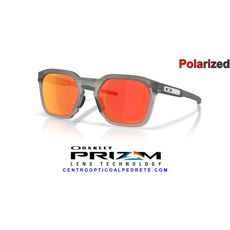 Oakley HSTN SQ 2.0 Matte Grey Smoke / Prizm Ruby Polarized (OO9555-06) | Graduable