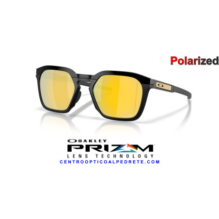 Oakley HSTN SQ 2.0 Polished Black / Prizm 24K Polarized (OO9555-07) | Graduable